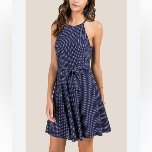 Everly for Francesca’s Navy Racerback Mini SunDress. Size M - Picture 1 of 7